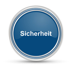 Poster - Blauer Button - Sicherheit