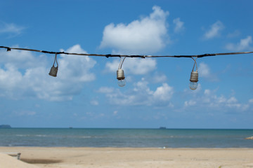 Round lamp on the Beach