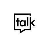 Fototapeta  - talk lettering letter mark on chat bubble icon logo vector sign