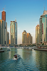 Wall Mural - Dubai Marina at sunset. United Arab Emirates