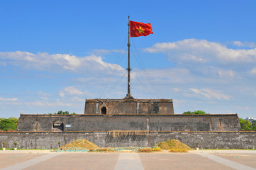 Wall Mural - Vietnam, Hue, Flag Tower (Cot Co) Hue Citadel, Vietnam.