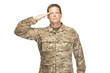 © Straight8Stock - U.S. Army Soldier, Sergeant. Isolated and saluting.