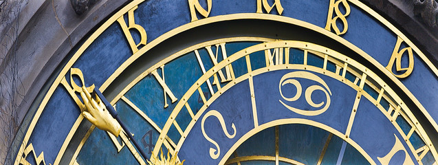 details of clock of prague