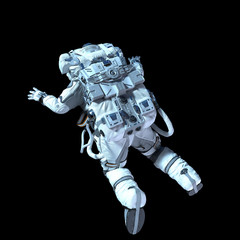 Wall Mural - Astronaut in darkness. Mixed media