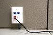 © nd700 - network outlet plug connecting wire on the wall