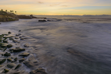 Rock Filled Sunset in La Jolla, San Diego