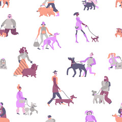 Poster - Dog Owners Seamless Pattern