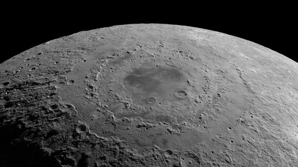Wall Mural - camera flies around a craters in the moon. elements of this image furnished by nasa's scientific vis