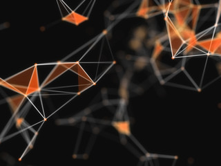 abstract futuristic background. blockchain technology and cryptocurrency. web design element. virtua