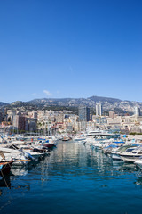 Canvas Print - Monaco Monte Carlo From Port Hercule