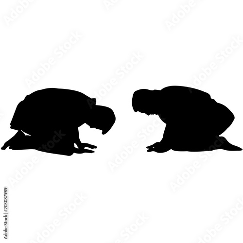 Fotografie, Tablou Brazilian jiu-jitsu silhouette, Brazilian jiu-jitsu clipart, Brazilian jiu-jitsu