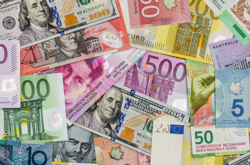 American Dollars European Euro Swiss Franc Canadian Dollar American Dollars European Euro Swiss Franc Canadian Dollar Australian Bills