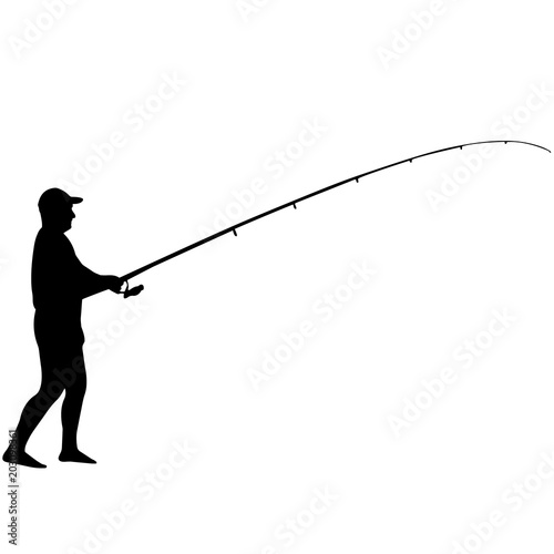 Download Fishing silhouette, Man Fishing clipart, Fisherman vector ...