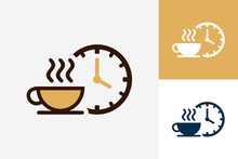 Coffee Time Logo Template Design Vector, Emblem, Design Concept, Creative Symbol, Icon