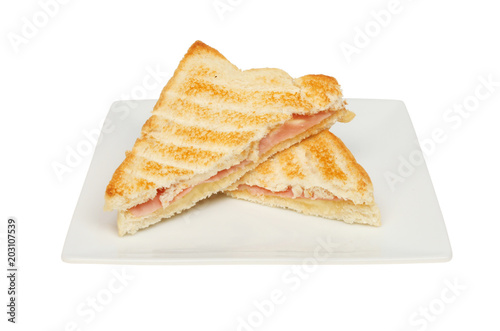 Fotomural Toasted cheese and ham sandwich
