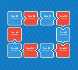 Wall Mural - Vector progress background. Template for diagram, graph, presentation and chart. Business concept with 10 options, parts, steps or processes. Abstract background. eps 10