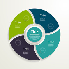 Wall Mural - Vector circle infographic. Template for diagram, graph, presenta