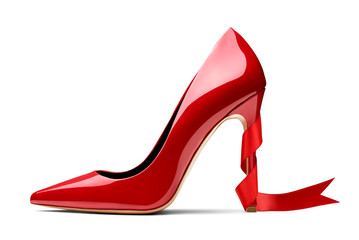 Wall Mural - red high heel footwear ribbon fashion female style