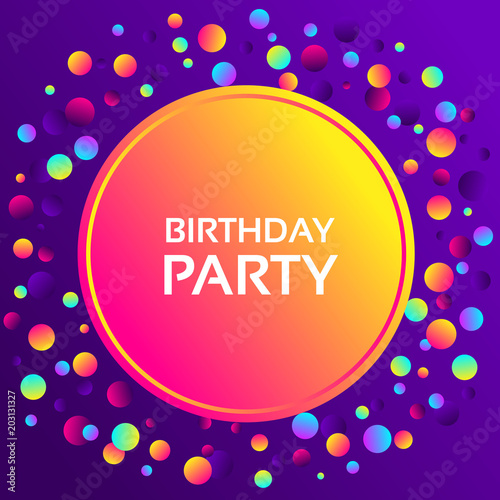 Colorful Gradient Balls On Purple Background Abstract