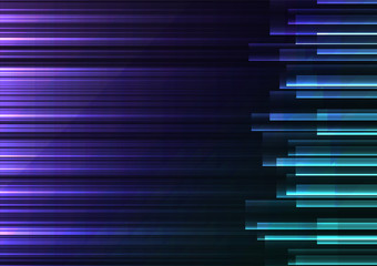 Wall Mural - blue ocean frequency bar overlap in dark background, stripe layer backdrop, technology template, vector illustration