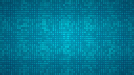 Wall Mural - abstract background of very small squares or pixels in light blue colors.
