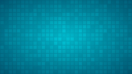 Wall Mural - Abstract background of small squares or pixels in light blue colors.