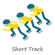 Short track icon. Isometric of short track vector icon for web design isolated on white background