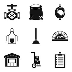 Poster - Work order icons set. Simple set of 9 work order vector icons for web isolated on white background