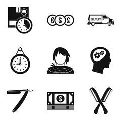 Poster - Workhouse icons set. Simple set of 9 workhouse vector icons for web isolated on white background