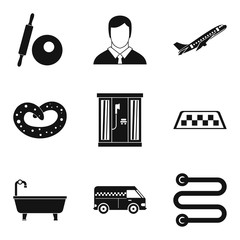 Poster - Studio icons set. Simple set of 9 studio vector icons for web isolated on white background