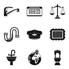 Poster - Studio apartment icons set. Simple set of 9 studio apartment vector icons for web isolated on white background