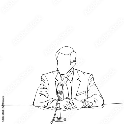 Fotografía Business interview announce hand drawing