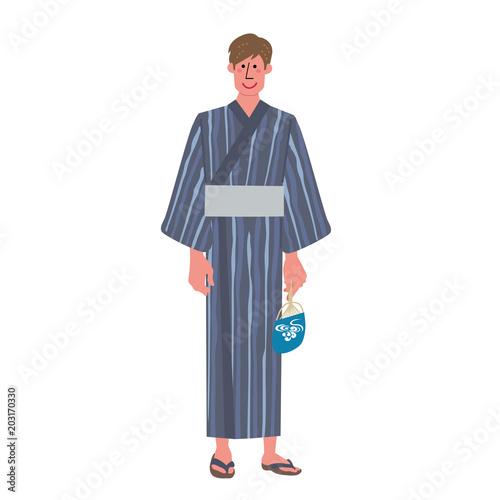 浴衣を着る 男性 イラスト Buy This Stock Vector And Explore Similar Vectors At Adobe Stock Adobe Stock