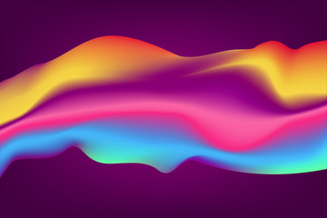 Poster - Abstract Curve Background Colorful Gradients.