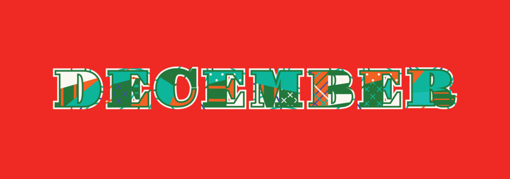 December Concept Word Art Illustration