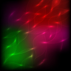 Wall Mural - abstract neon wave element for design. stylized line art background. vector illustration. curved wav