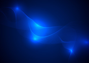 Wall Mural - abstract neon wave element for design. stylized line art background. vector illustration. curved wav