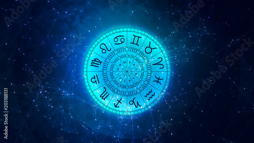 Cuadros en Lienzo Zodiac astrology signs for horoscope