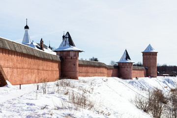 Sticker - walls of Monastery of St Euthymius in Suzdal town