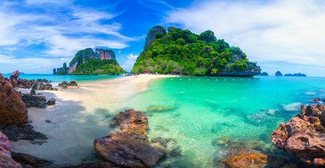 Panorama of Koh Phakbia Island view point, Andaman Sea, Krabi Thailnd.