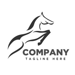 Wall Mural - elegant Jumping horse logo