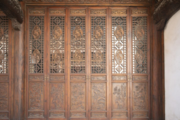 Chinese wooden door