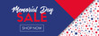 Memorial day sale vector banner template