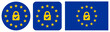 Euro Security Lock Icons