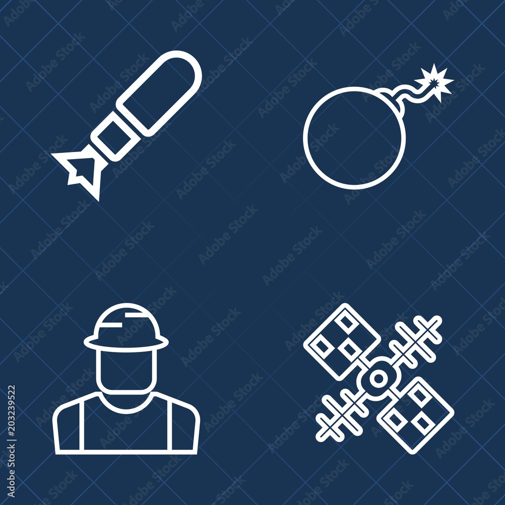 Premium set of outline vector icons. Such as signal, solar, graphic ...