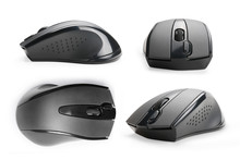 Computer Mouse Views Collection Isolated With Clipping Path