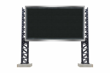 Medium center scoreboard stadium isolated on white background. use clipping path