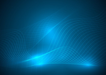 Wall Mural - abstract neon wave element for design. stylized line art background. vector illustration. curved wav