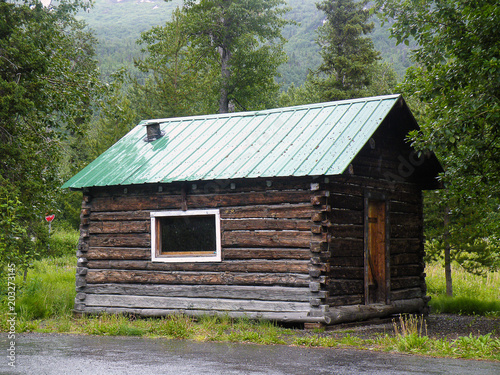 Old Rustic Log Cabin In Alaska Wilderness Buy This Stock Photo