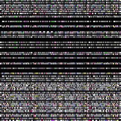 Fototapete - Glitch background. Computer screen error. Digital pixel noise abstract design. Video game glitch. Television signal fail. Data decay. Technical problem grunge wallpaper.